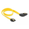 Delock SATA 6 Gb/s Kabel gerade auf rechts gewinkelt 30 cm gelb