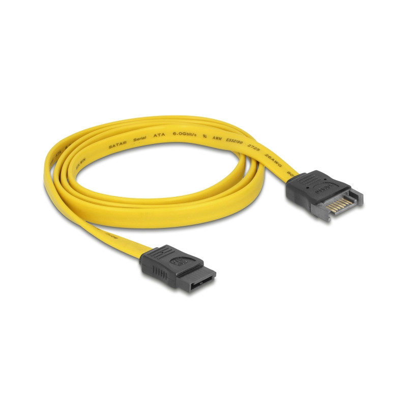 Delock SATA 6 Gb/s Verlängerungskabel 100 cm gelb