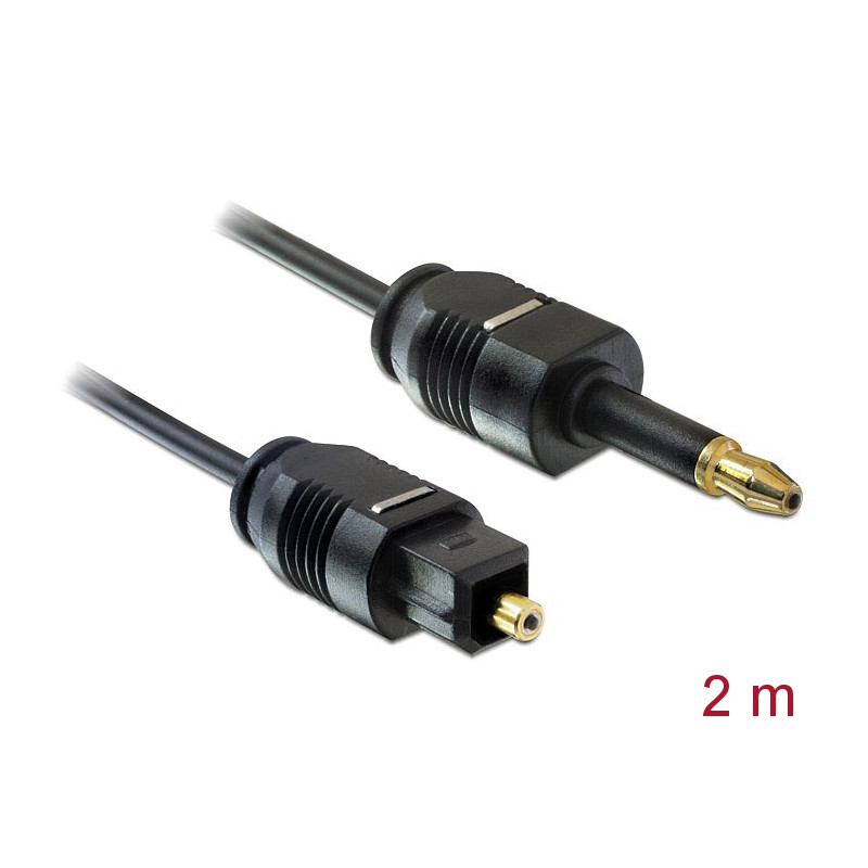 Delock Toslink Kabel Standard Stecker - Toslink mini 3,5 mm Stecker 2 m