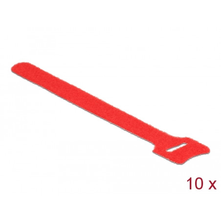 Delock Klett-Kabelbinder L 150 mm x B 12 mm 10 Stück rot