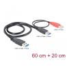 Delock USB 5 Gbps Kabel Typ-A Stecker + USB Typ-A Stecker zu USB 5 Gbps Typ-A Stecker 60 cm