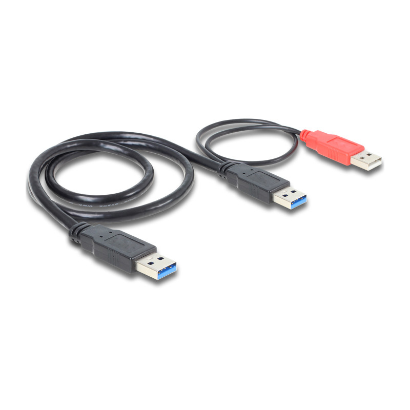Delock USB 5 Gbps Kabel Typ-A Stecker + USB Typ-A Stecker zu USB 5 Gbps Typ-A Stecker 60 cm