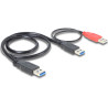 Delock USB 5 Gbps Kabel Typ-A Stecker + USB Typ-A Stecker zu USB 5 Gbps Typ-A Stecker 60 cm