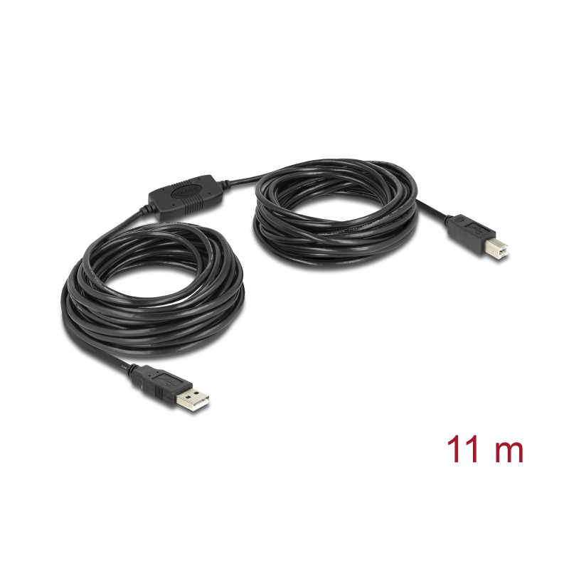 Delock Kabel USB 2.0 Typ-A Stecker - USB 2.0 Typ-B Stecker 11 m