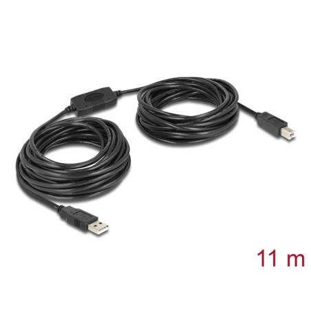 Delock Kabel USB 2.0 Typ-A Stecker - USB 2.0 Typ-B Stecker 11 m