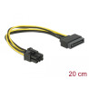 Delock Kabel Power SATA 15 Pin - 6 Pin PCI Express