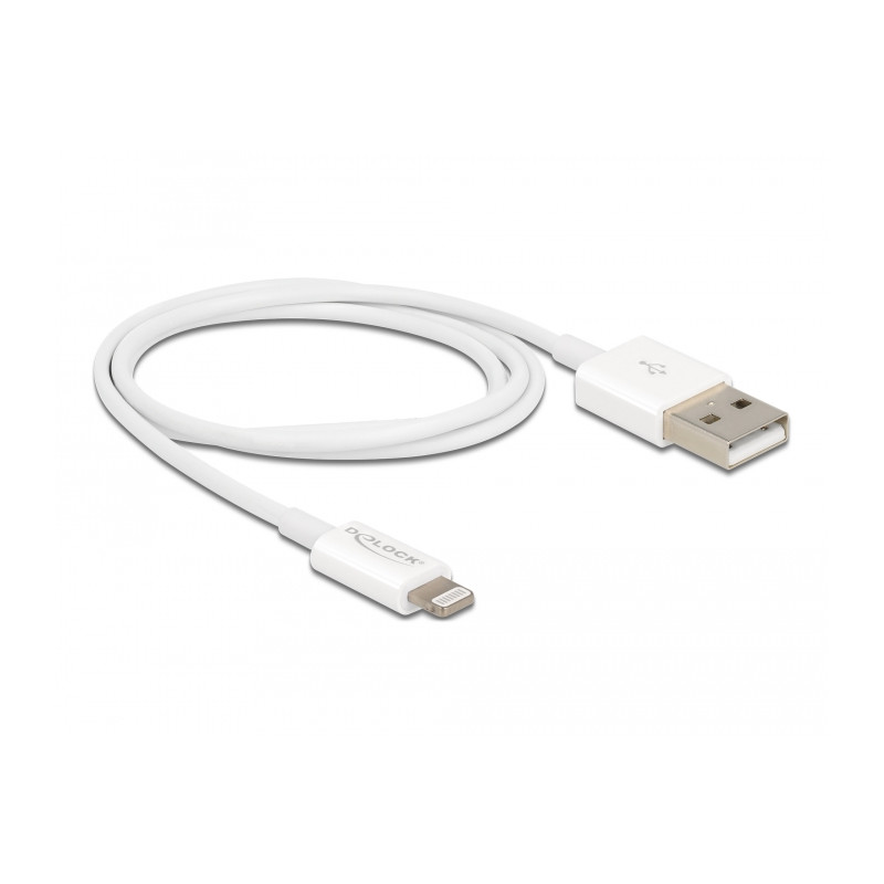 Delock USB Daten- und Ladekabel für iPhone™, iPad™, iPod™ weiß 1 m