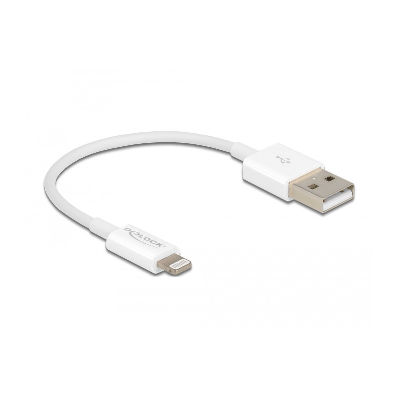 Delock USB Daten- und Ladekabel für iPhone™, iPad™, iPod™ weiß 15 cm