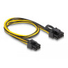 Delock Stromkabel PCI Express 6 Pin Stecker zu PCI Express 6+2 Pin Stecker 50 cm