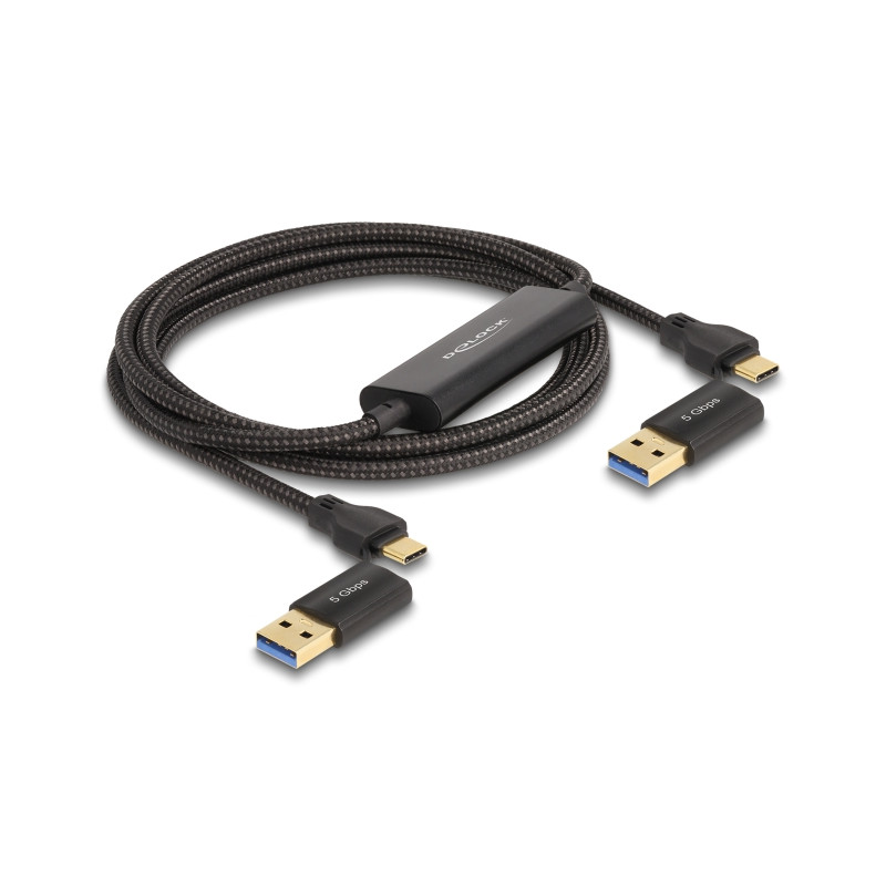 Delock USB Type-C™ 5 Gbps Data Link Kabel + KM Switch 2 m