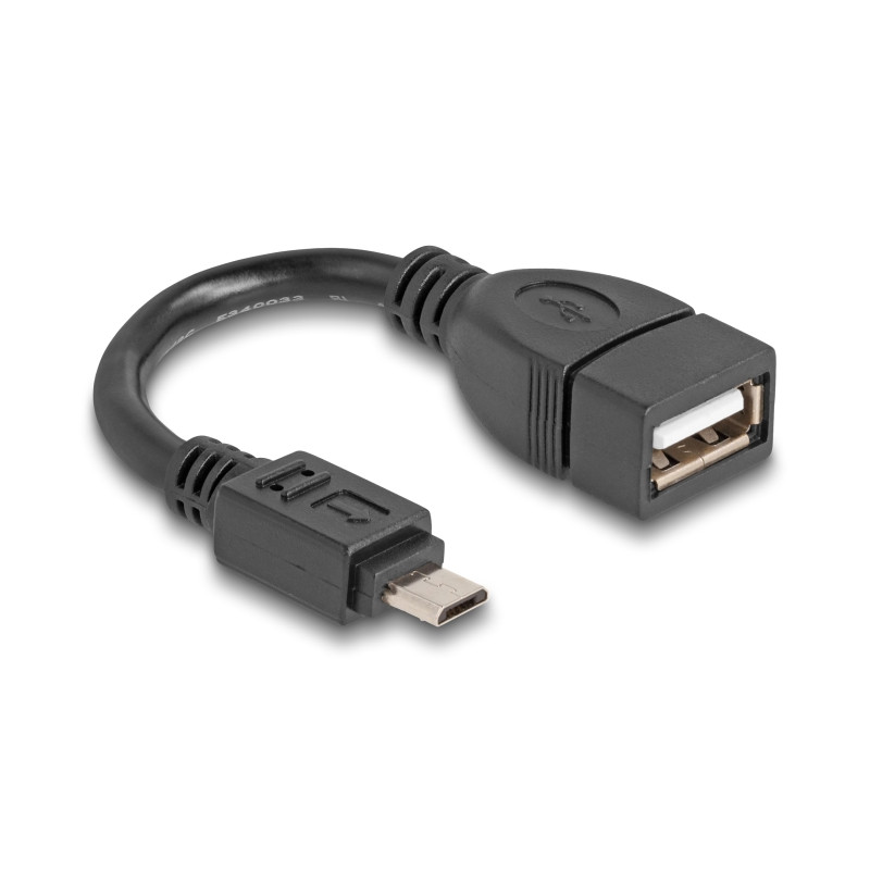 Delock USB 2.0 OTG Kabel Typ Micro-B Stecker zu Typ-A Buchse 11 cm