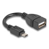 Delock USB 2.0 OTG Kabel Typ Micro-B Stecker zu Typ-A Buchse 11 cm