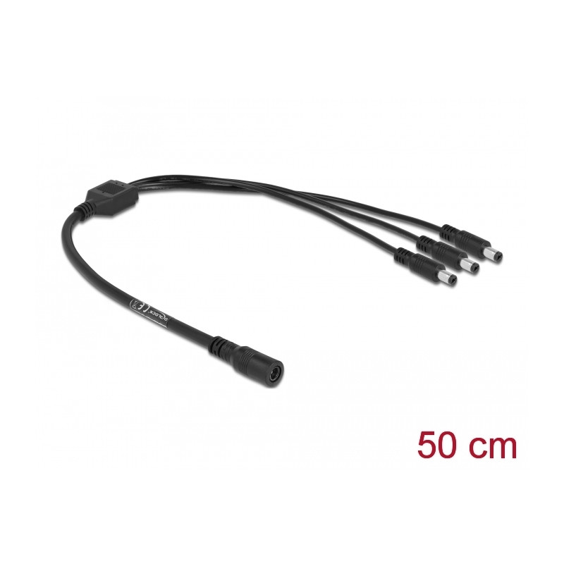 Delock Kabel DC Verteiler 5,5 x 2,1 mm 1 x Buchse zu 3 x Stecker