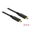 Delock USB 10 Gbps Kabel USB Type-C™ zu USB Type-C™ 0,5 m PD 3 A E-Marker