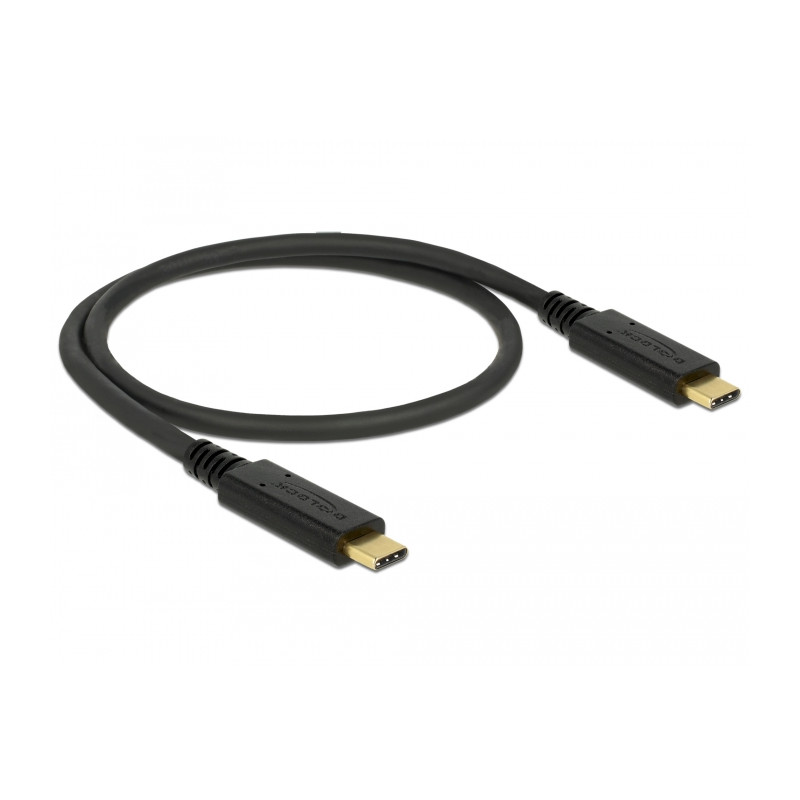 Delock USB 10 Gbps Kabel USB Type-C™ zu USB Type-C™ 0,5 m PD 3 A E-Marker