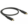 Delock USB 10 Gbps Kabel USB Type-C™ zu USB Type-C™ 0,5 m PD 3 A E-Marker