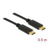 Delock USB 2.0 Kabel Type-C zu Type-C 0,5 m PD 5 A E-Marker