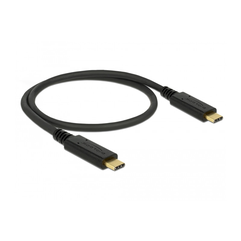Delock USB 2.0 Kabel Type-C zu Type-C 0,5 m PD 5 A E-Marker
