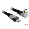 Delock Kabel High Speed HDMI mit Ethernet – HDMI A Stecker - HDMI A Stecker gewinkelt 4K 3 m