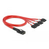 Delock Kabel Mini SAS SFF-8087 - 4 x SATA 7 Pin 0,5 m