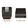 Delock Kabel Mini SAS SFF-8087 - 4 x SATA 7 Pin 0,5 m