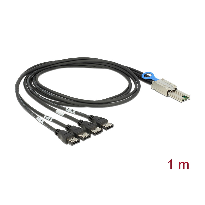 Delock Kabel Mini SAS SFF-8088 - 4 x eSATA 1 m