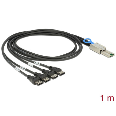 Delock Kabel Mini SAS SFF-8088 - 4 x eSATA 1 m