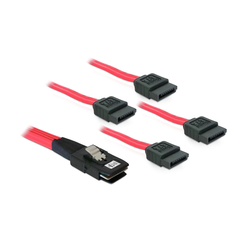 Delock Kabel Mini SAS SFF-8087 - 4 x SATA 7 Pin 1 m