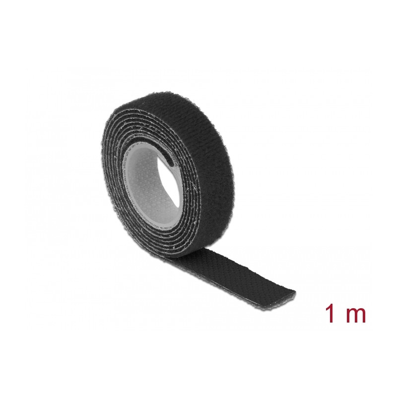 Delock Klettband auf Rolle L 1 m x B 13 mm schwarz
