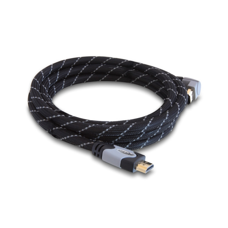 Delock Kabel High Speed HDMI mit Ethernet – HDMI A Stecker - HDMI A Stecker gewinkelt 4K 5 m