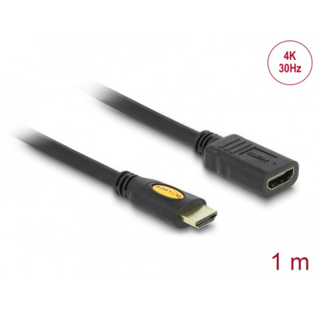 Delock Verlängerungskabel High Speed HDMI mit Ethernet HDMI A Stecker - HDMI A Buchse 1 m