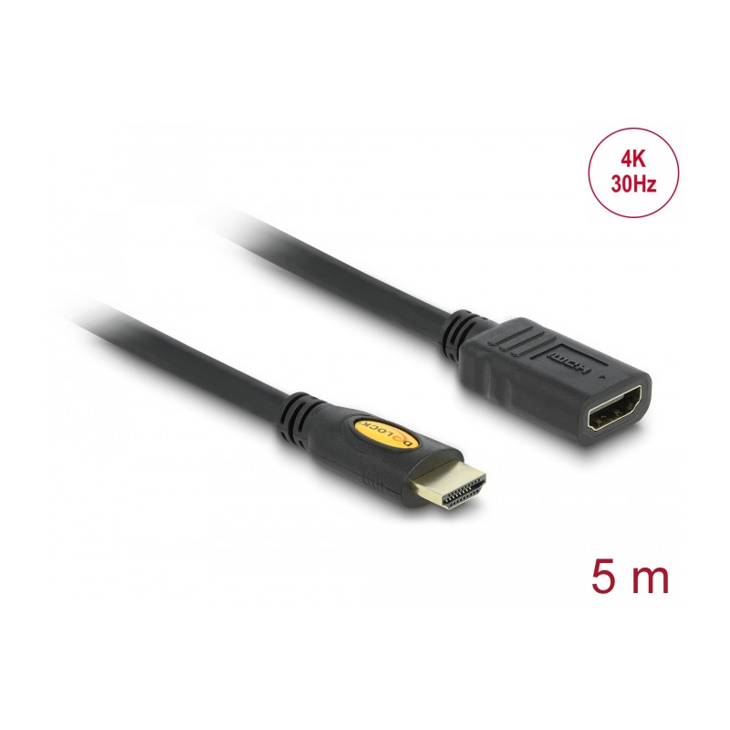 Delock Verlängerungskabel High Speed HDMI mit Ethernet HDMI A Stecker - HDMI A Buchse 5 m