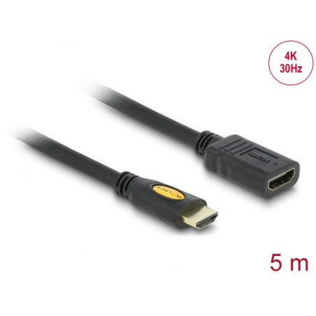 Delock Verlängerungskabel High Speed HDMI mit Ethernet HDMI A Stecker - HDMI A Buchse 5 m