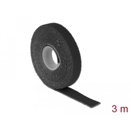 Delock Klettband auf Rolle L 3 m x B 13 mm schwarz
