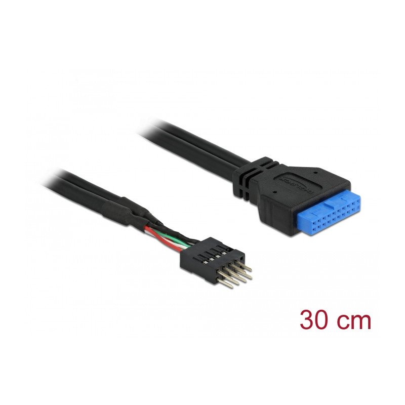 Delock Kabel USB 3.0 Pin Header Buchse - USB 2.0 Pin Header Stecker 30 cm