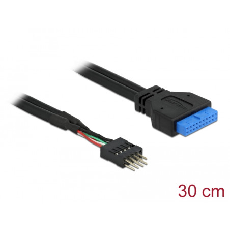 Delock Kabel USB 3.0 Pin Header Buchse - USB 2.0 Pin Header Stecker 30 cm