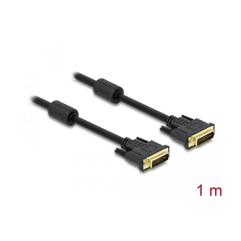 Delock Kabel DVI 24+5 Stecker - DVI 24+5 Stecker 1 m schwarz