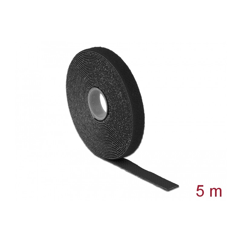 Delock Klettband auf Rolle L 5 m x B 13 mm schwarz