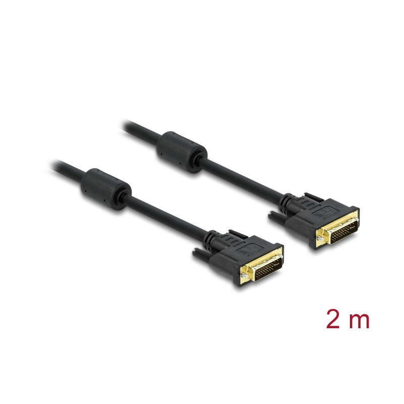 Delock Kabel DVI 24+5 Stecker - DVI 24+5 Stecker 2 m schwarz