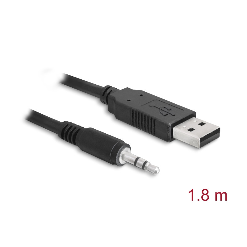 Delock Konverter USB 2.0 Stecker - TTL 3,5 mm Klinke 1,8 m (3,3 V)