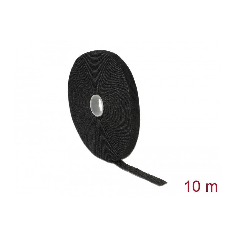 Delock Klettband auf Rolle L 10 m x B 13 mm schwarz