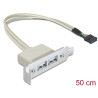 Delock Slotblech USB 2.0 Low Profile 2 Port