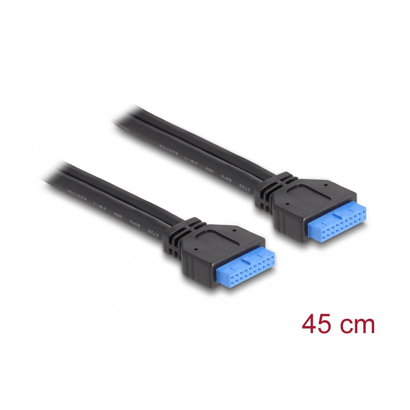 Delock Kabel USB 3.0 Pfostenbuchse 2,00 mm 20 Pin - USB 3.0 Pfostenbuchse 2,00 mm 20 Pin 45 cm