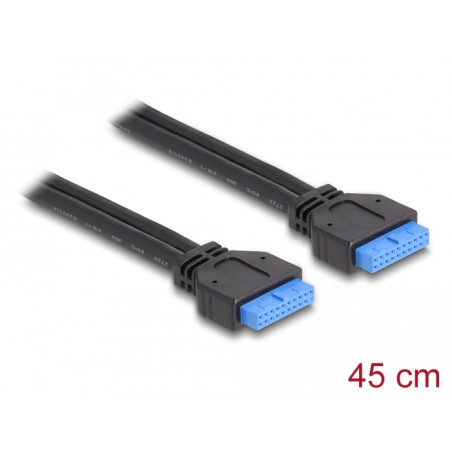Delock Kabel USB 3.0 Pfostenbuchse 2,00 mm 20 Pin - USB 3.0 Pfostenbuchse 2,00 mm 20 Pin 45 cm