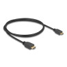 Delock Kabel High Speed HDMI mit Ethernet - HDMI-A Stecker - HDMI Mini-C Stecker 4K 1 m Slim