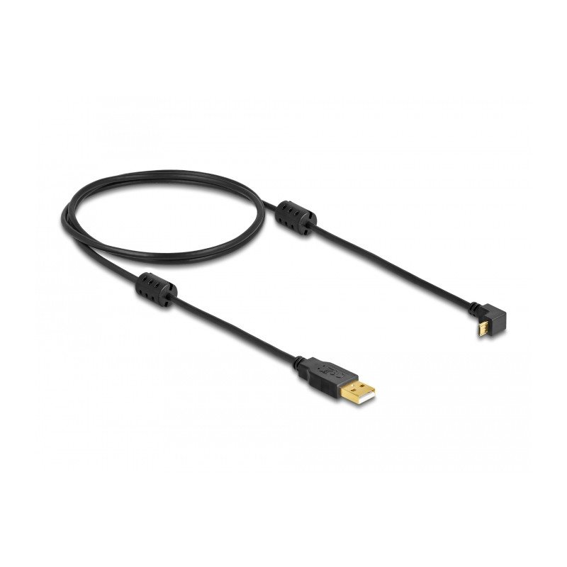 Delock Kabel USB-A Stecker - USB micro-B Stecker gewinkelt 90° oben / unten