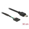 Delock Kabel USB 2.0 Pfostenbuchse 5 Pin - USB 2.0 Typ Mini-B Stecker 30 cm