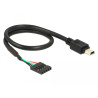 Delock Kabel USB 2.0 Pfostenbuchse 5 Pin - USB 2.0 Typ Mini-B Stecker 30 cm