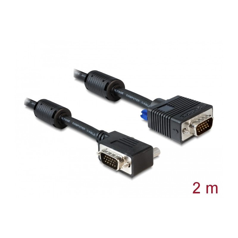 Delock Kabel SVGA 2 m Stecker-Stecker gewinkelt