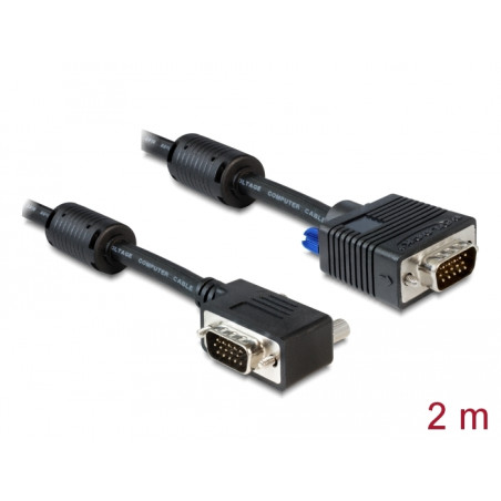 Delock Kabel SVGA 2 m Stecker-Stecker gewinkelt